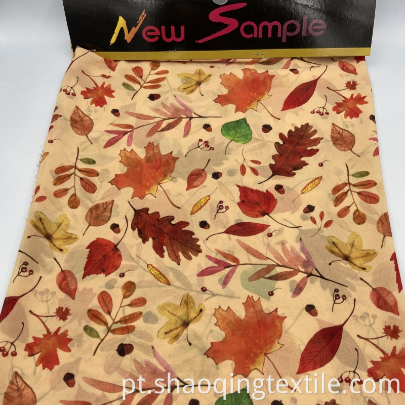 Leaves Printing Chiffon Cloth Jpg